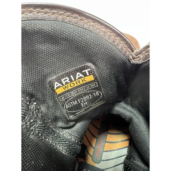 Ariat Men\'s WorkHog XT Cottonwood Soft Toe Brown Work Boot Size 10D main image 7